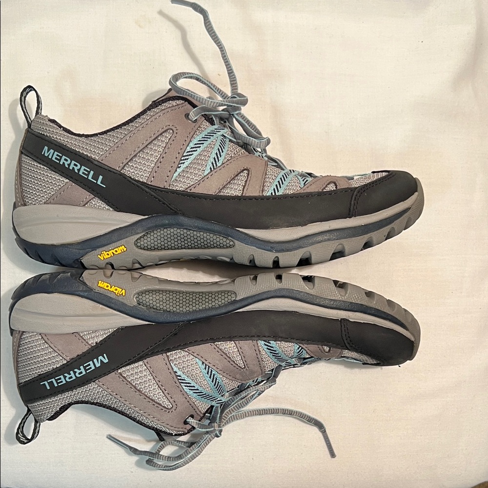 Merrell Gray, Black & Blue Trail Shoes - Picture 7 of 11